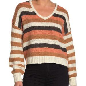 MADEWELL Colorblock Stripe Balloon Sleeve Sweater NWT sz XL